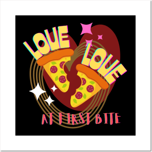 Pizza Lover : Love at first bite Posters and Art